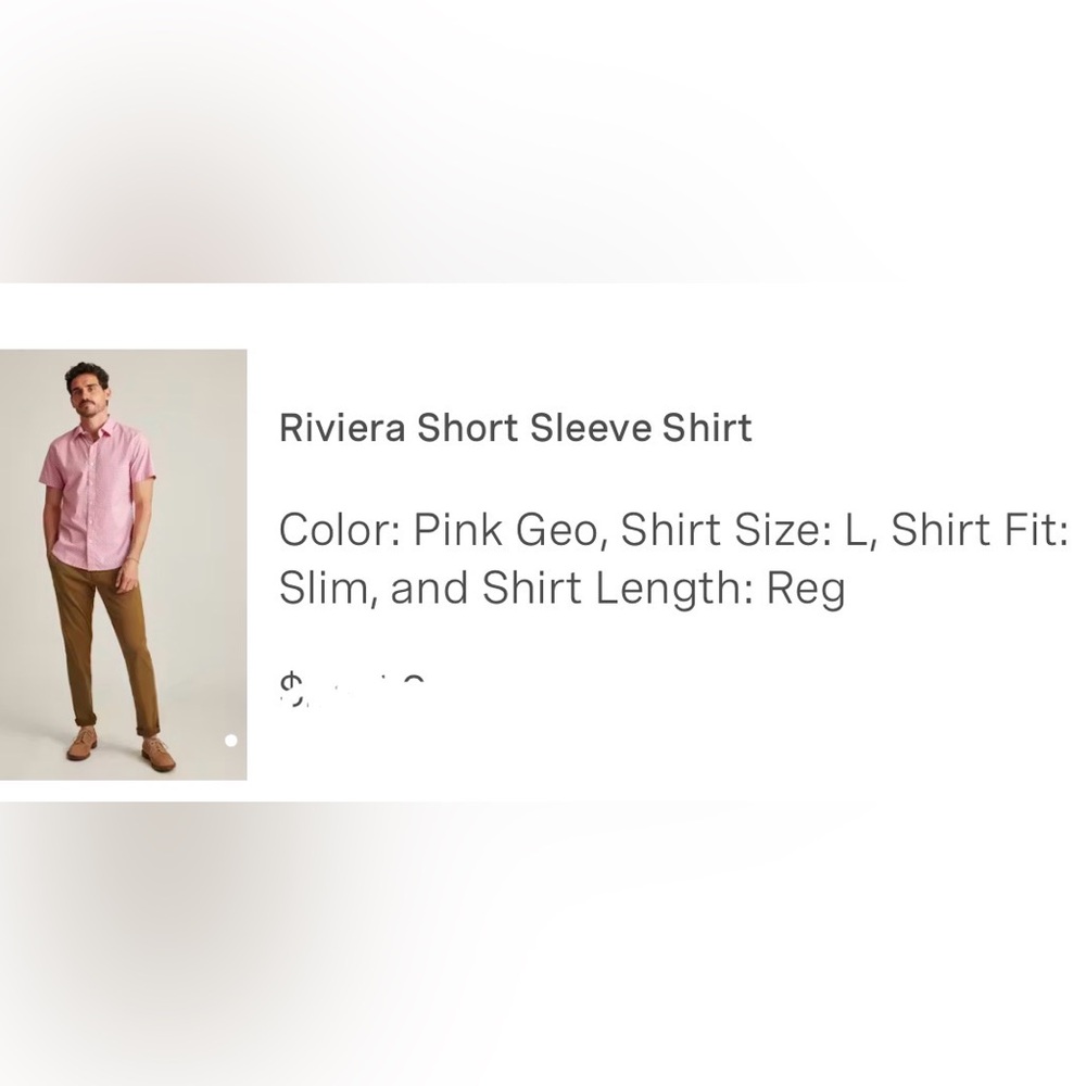 3 Bonobos large Riviera Slim Short Sleeve Shirts - lot of 3